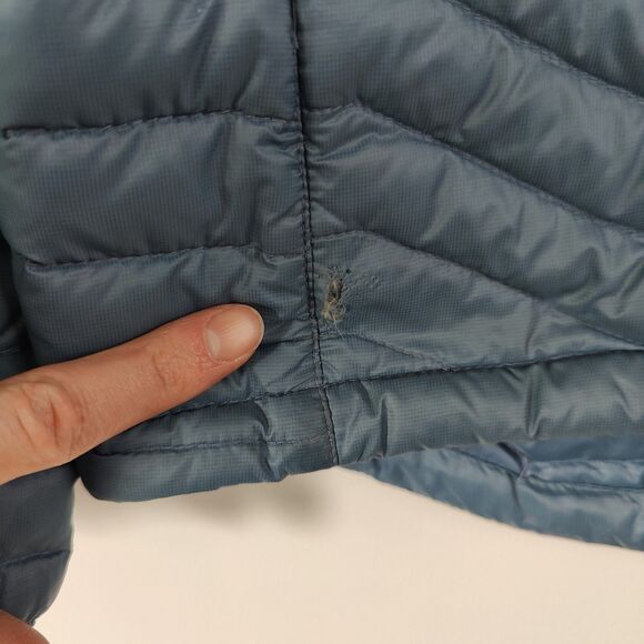 Outdoor Research Mens Large Verismo Hooded Down Jacket Blue Full Zip (Read Desc) - Picture 7 of 8